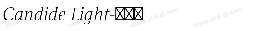 Candide Light字体转换